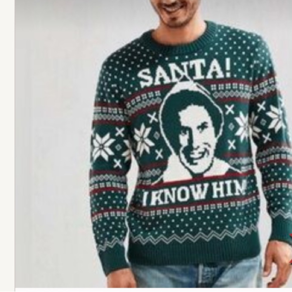 Christmas Ugly Holiday Sweater Will Ferrell Elf‎ Large